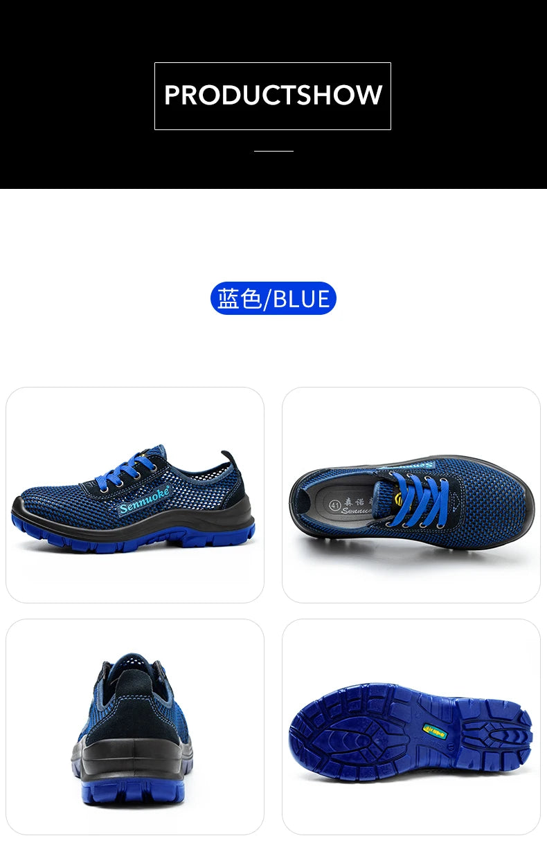 Men Safety Shoes Lightweight Steel Toe for Work for Workers Work Wear Free Shipping Industrial Safety Tennis