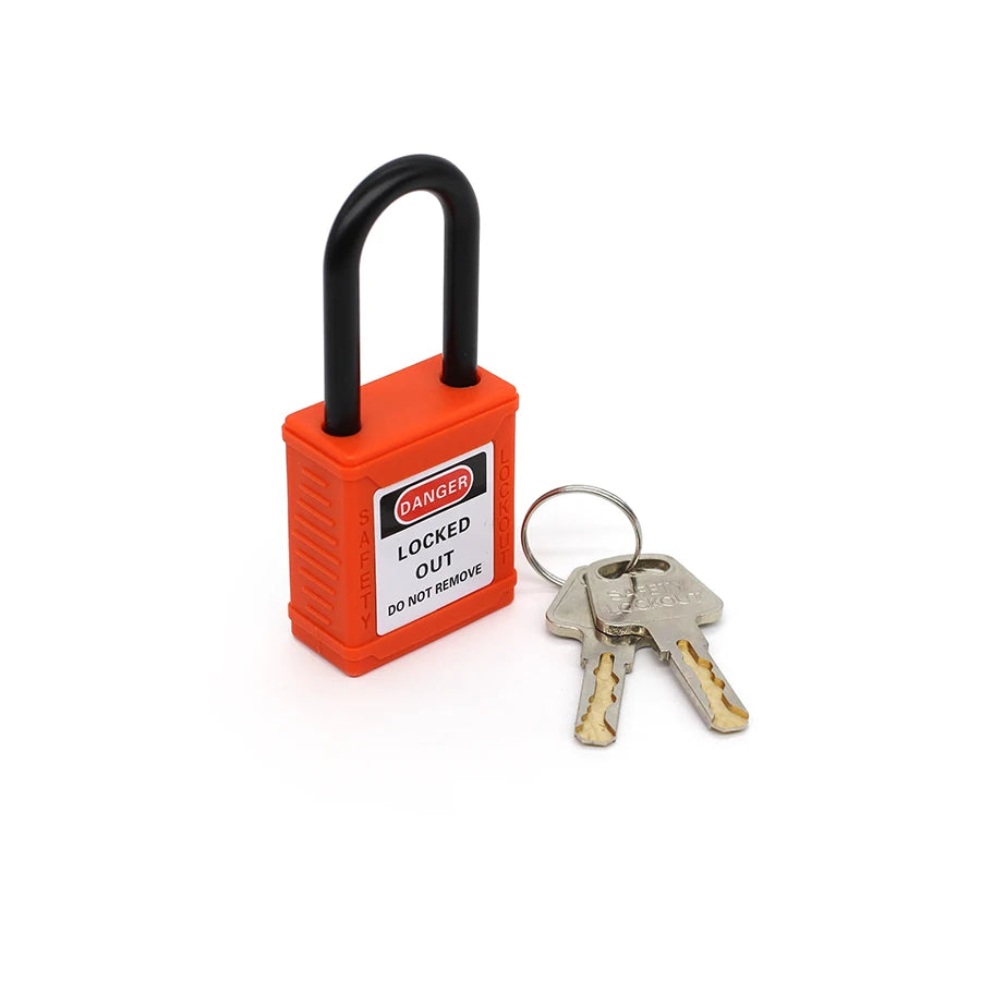 25mm/38mm/76mm Orange Color Industria Safety Lockout Padlock Safety Locks Suitable for industrial and electrical applications
