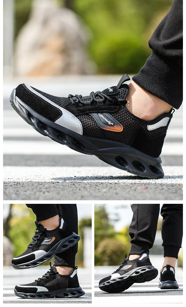 Men Safety Shoes Lightweight Steel Toe for Work for Workers Work Wear  Industrial Safety Tennis Sneakers