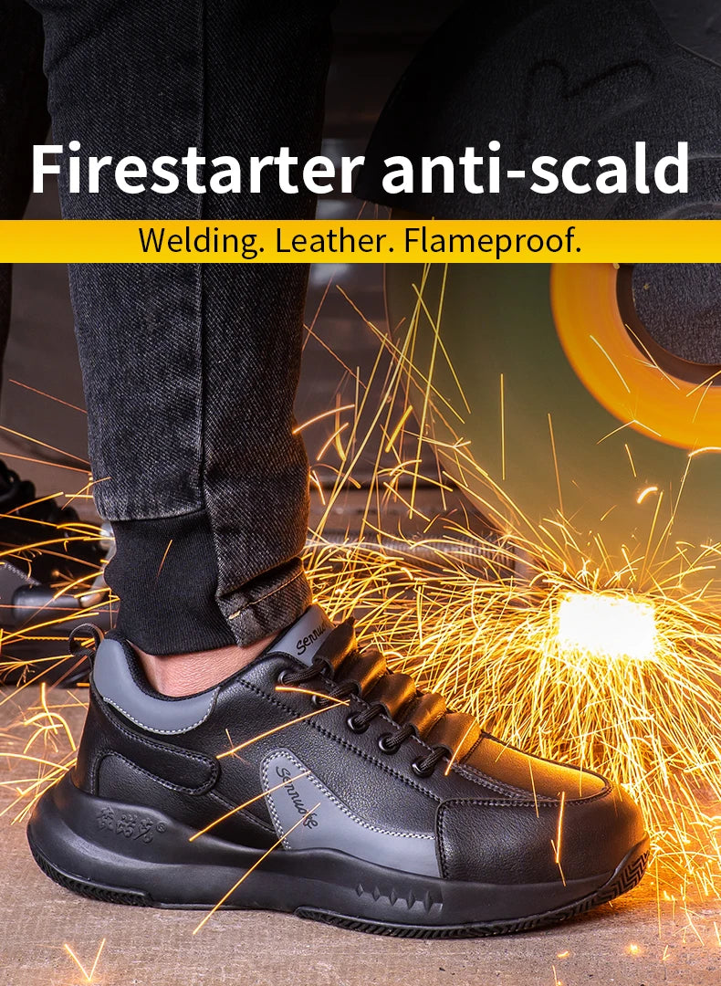 Safety Shoes ManforWork Man's Safety working Shoes Lightweight Work Wear Free Shipping Industrial Security-Protection Waterproof