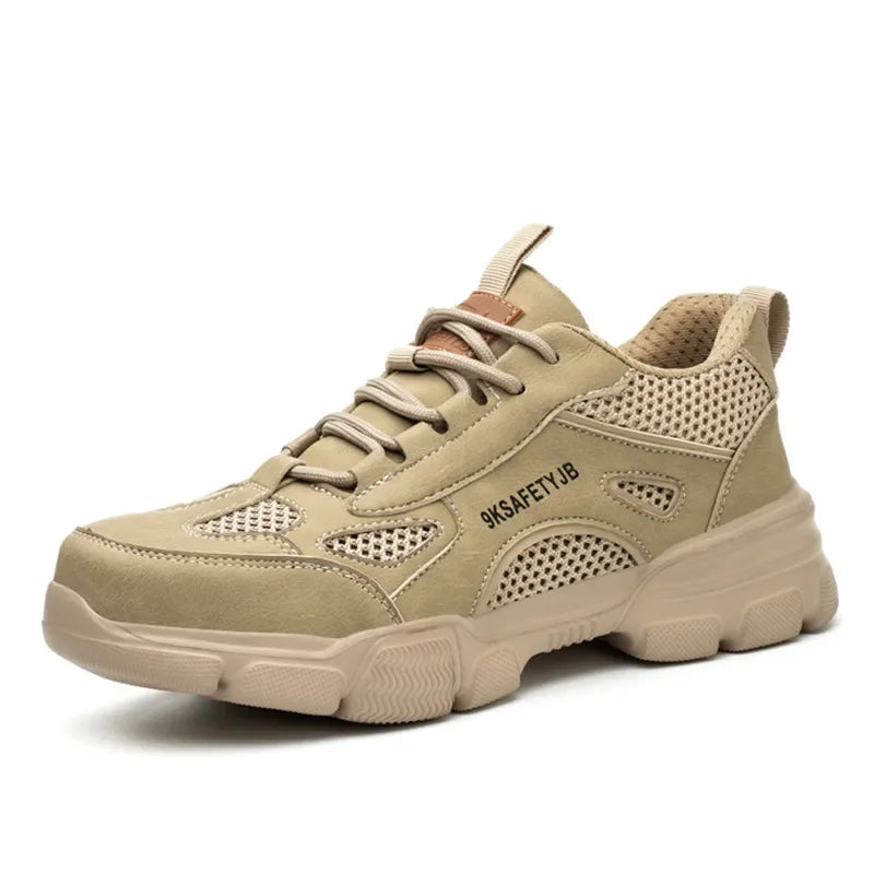 Summer Labor Protection Safety Wrok Shoes Anti Smashing Steel Toe Cap Breathable Comfortable Safety Boots Industrial Male Shoes