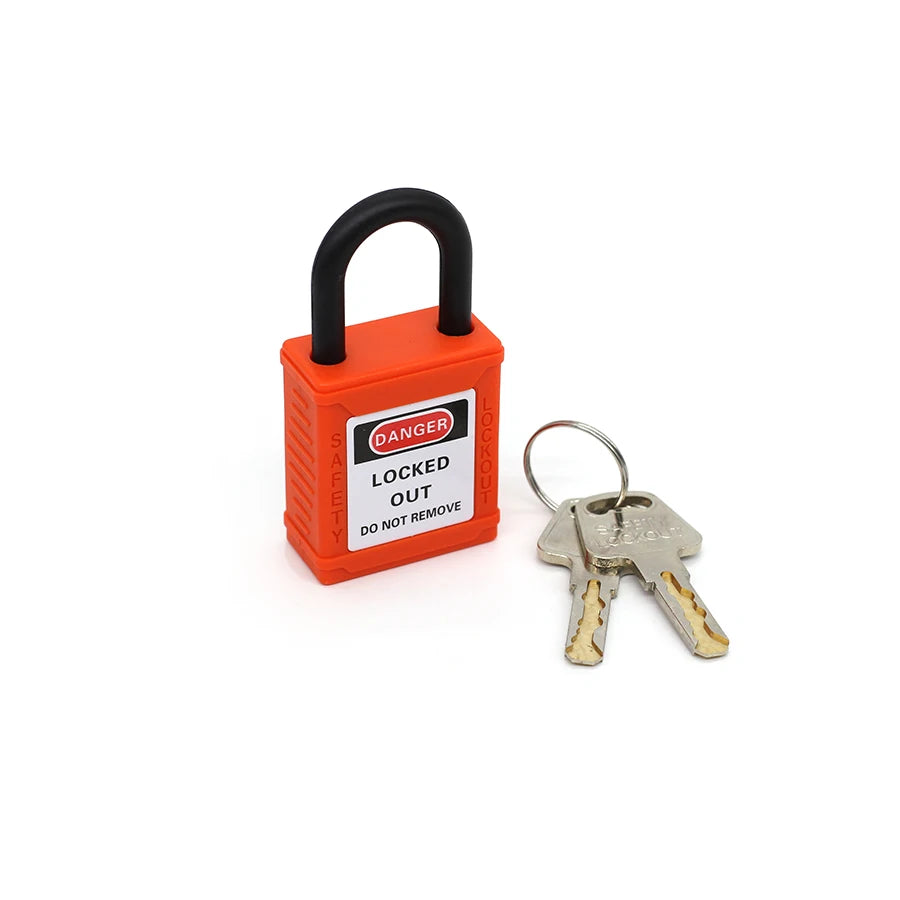 25mm/38mm/76mm Orange Color Industria Safety Lockout Padlock Safety Locks Suitable for industrial and electrical applications