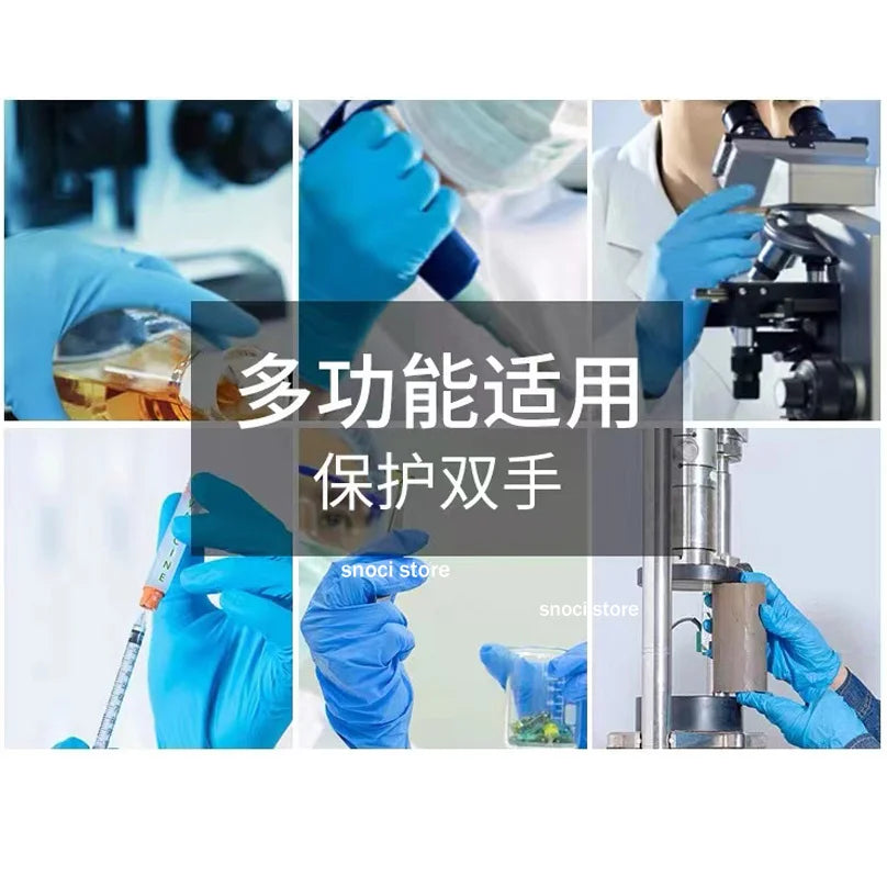 Experimental gloves Chemical laboratory special disposable gloves latex rubber gloves nitrile gloves S M L XL 10Pcs