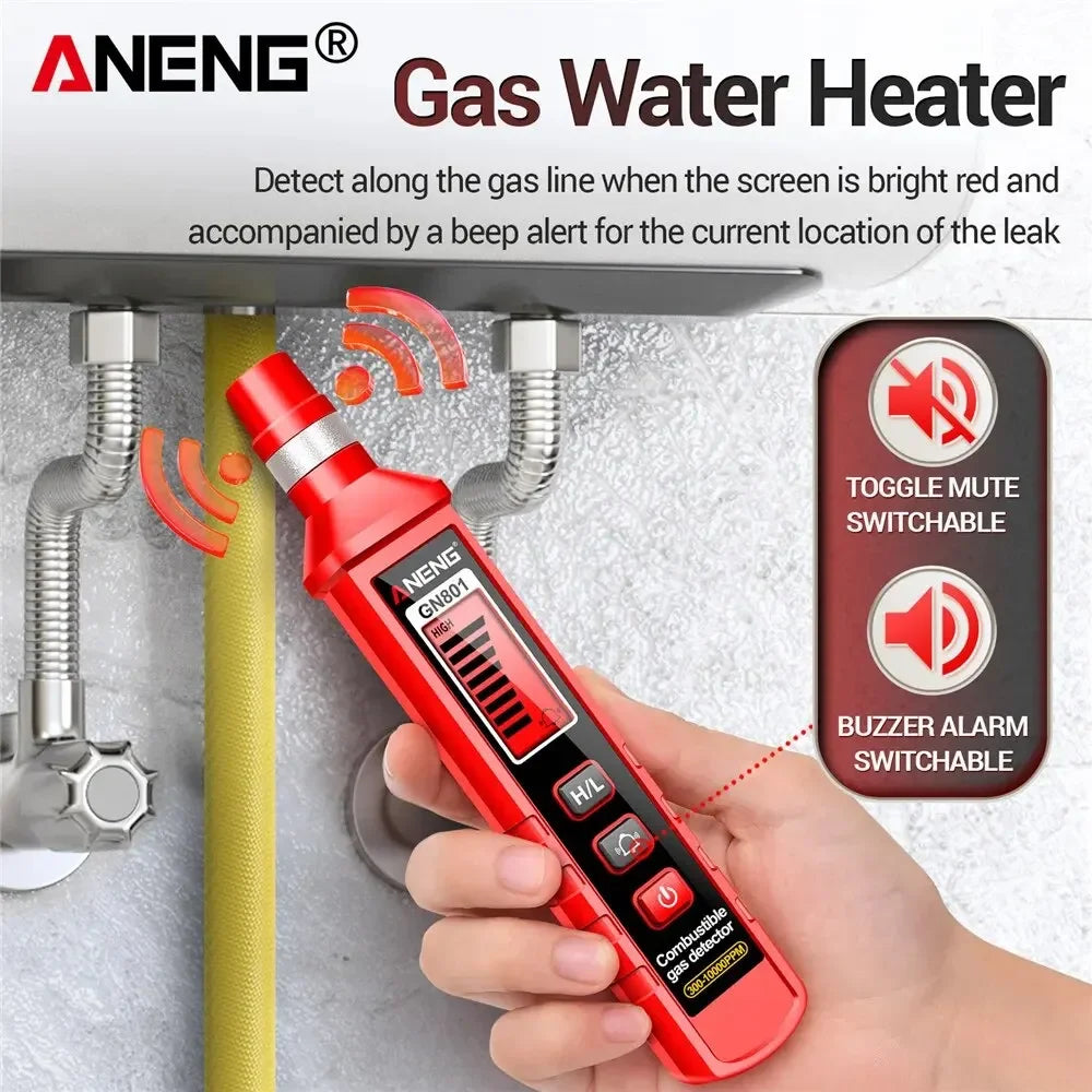 ANENG GN801 Gas-sensitive Semi-conduct Detector 300~10000PPM Gas Leakage Analyzer Combustible Meter Environment Test Sensor Tool