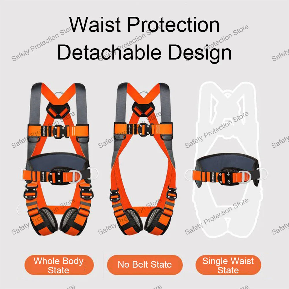Full Body High Altitude Work Safety Harness Five-point Safety Belt  Outdoor Climbing Training Construction Protective Equipment