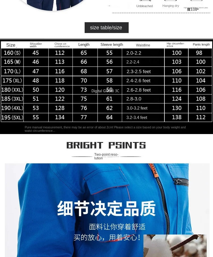 2023 Work Overall Uniform Men Women Working Coveralls Welding Suit Car Repair Workshop Mechanic Plus Size Clothes