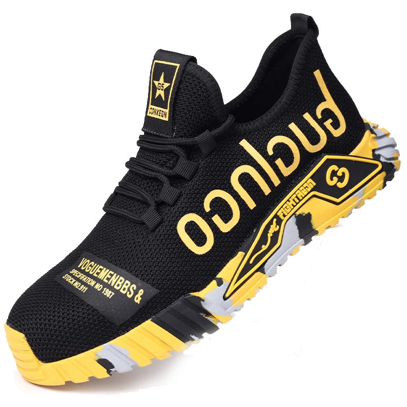 Protective Steel Toe Safety Shoes Men Anti-puncture Work Shoes Men Breathable Industrial Shoes Indestructible Work Safety Boots