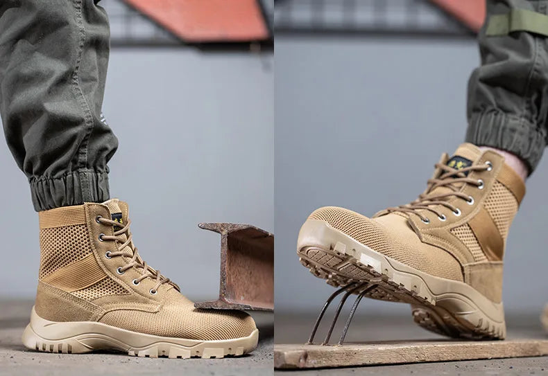 Safety Shoes Safety Boots Man SteelToe Cap for Work Lightweight Safety Tennis Industrial Security-Protection