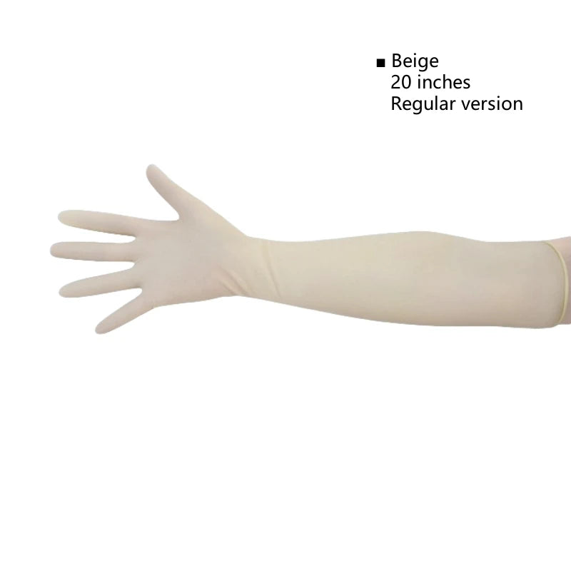 Disposable latex gloves 20 inch extended thickened laboratory chemical acid and alkali resistant protective industrial gloves