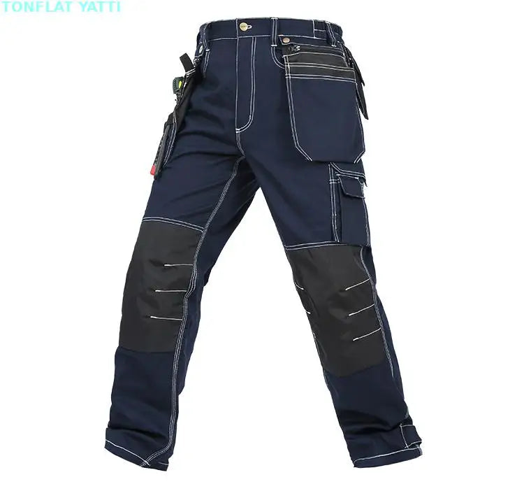 New Overall Uniform Wear Mens Carperner 100% Cotton Durable Multi Pockets Work Trousers With Eva Knee Pads Work Pant Workwear