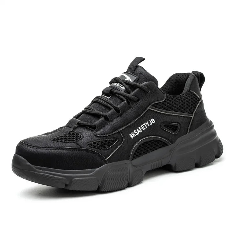 Summer Labor Protection Safety Wrok Shoes Anti Smashing Steel Toe Cap Breathable Comfortable Safety Boots Industrial Male Shoes