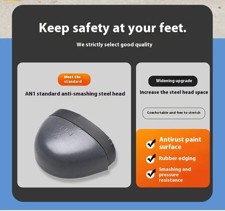 Men Safety Shoes Steel Toe Sneaker Sport Slip Resistant Work Safety Boots Puncture Proof Work Shoes Anti-smash Industrial Shoes