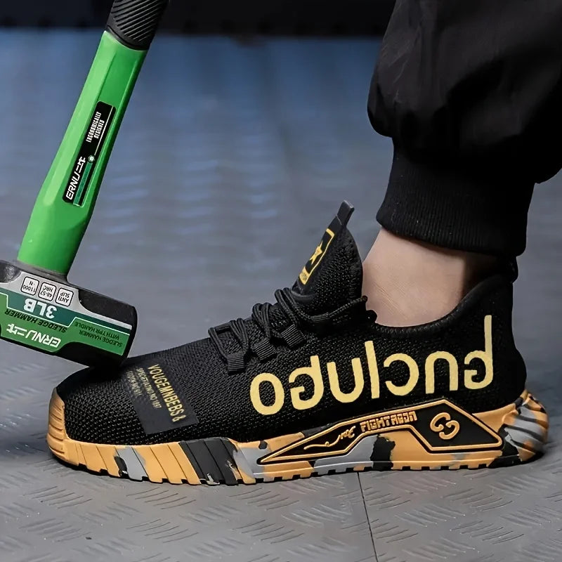 Protective Steel Toe Safety Shoes Men Anti-puncture Work Shoes Men Breathable Industrial Shoes Indestructible Work Safety Boots