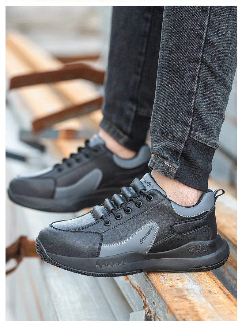 Safety Shoes ManforWork Man's Safety working Shoes Lightweight Work Wear Free Shipping Industrial Security-Protection Waterproof