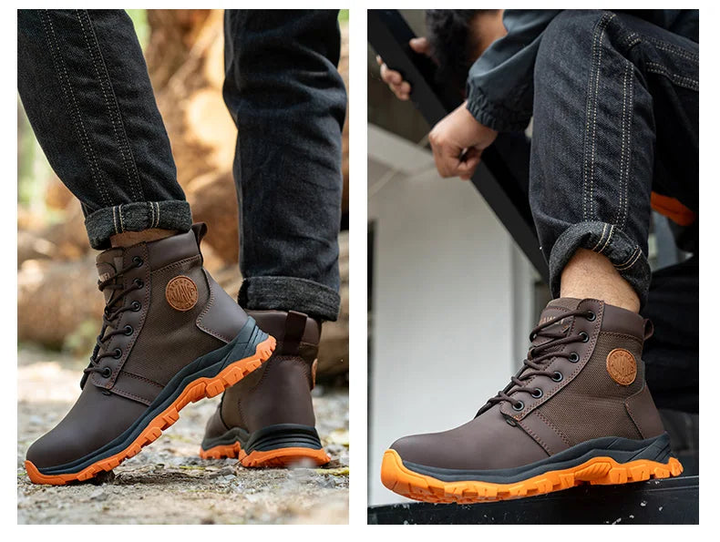 Men Safety Shoes Steel Toe Sneaker Sport Slip Resistant Work Safety Boots Puncture Proof Work Shoes Anti-smash Industrial Shoes