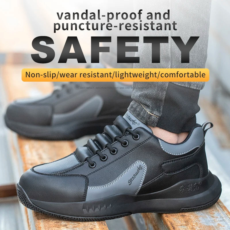 Safety Shoes ManforWork Man's Safety working Shoes Lightweight Work Wear Free Shipping Industrial Security-Protection Waterproof