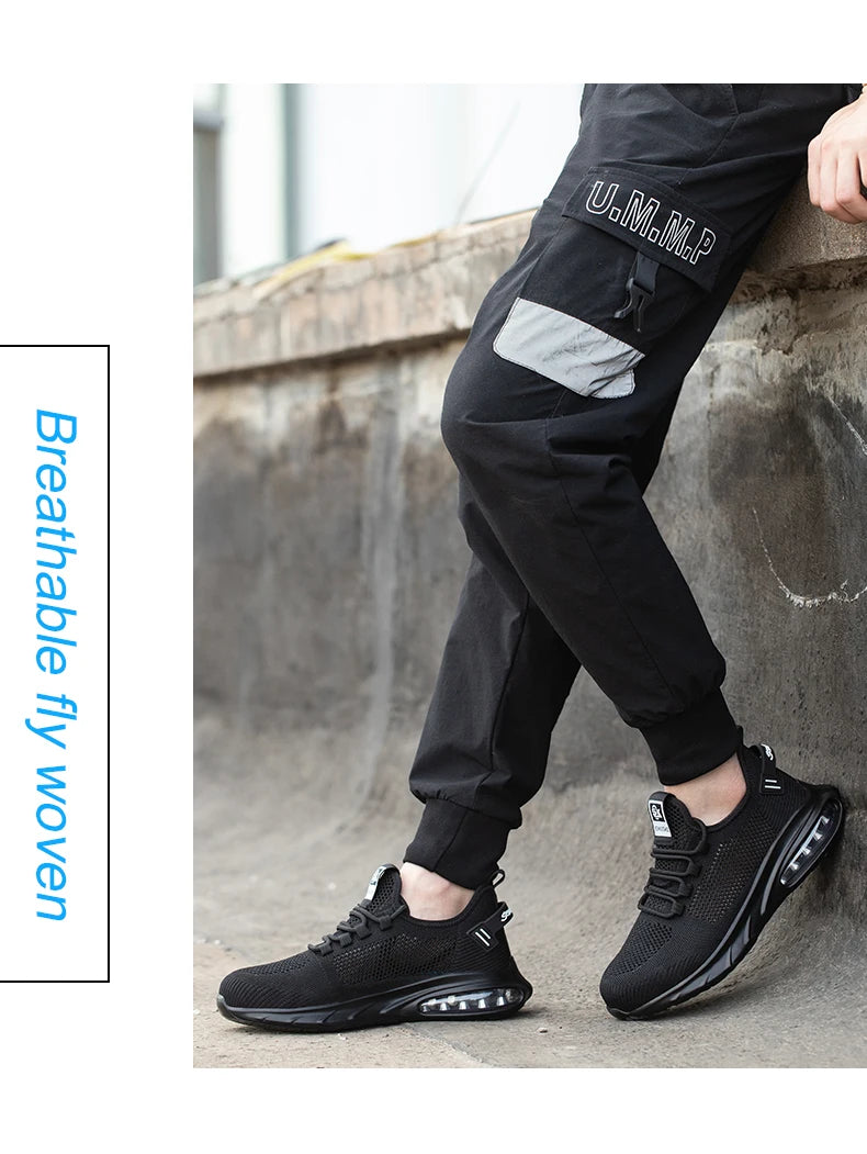 Safety Shoes Men Work Shoes Lightweight Soft Steel Toes  Sneakers Industrial Safety Tennis Steel Toe Cap Original