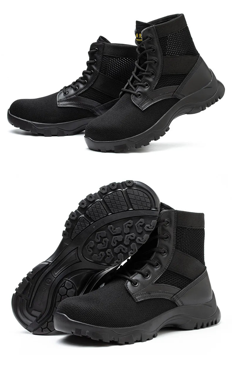 Safety Shoes Safety Boots Man SteelToe Cap for Work Lightweight Safety Tennis Industrial Security-Protection