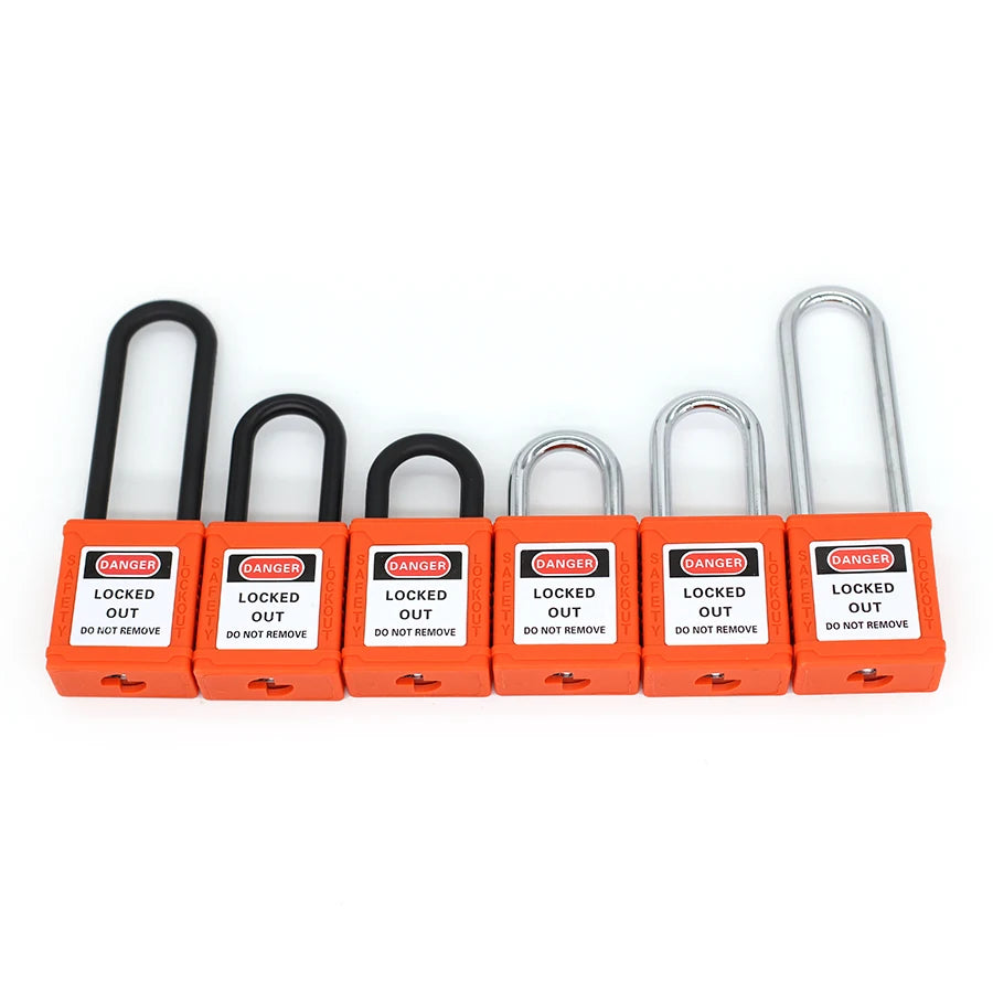 25mm/38mm/76mm Orange Color Industria Safety Lockout Padlock Safety Locks Suitable for industrial and electrical applications