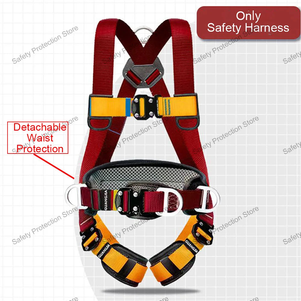 Full Body High Altitude Work Safety Harness Five-point Safety Belt  Outdoor Climbing Training Construction Protective Equipment
