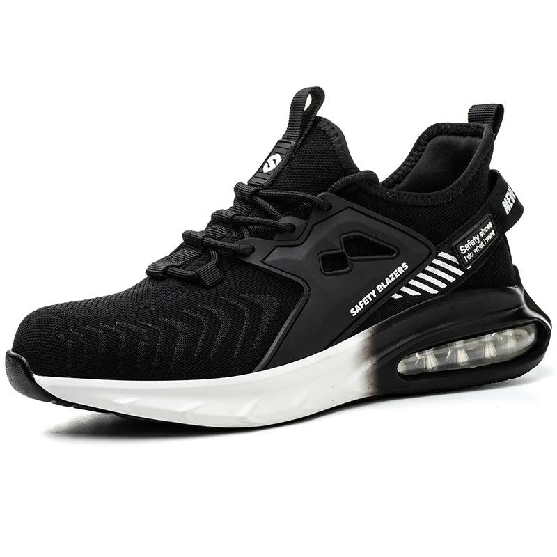 Safety Sneaker for Men Orange Air Cushion Steel Toe Safety Shoes Sports Large Work Anti-Smashing Industrial Safety Tennis Woman