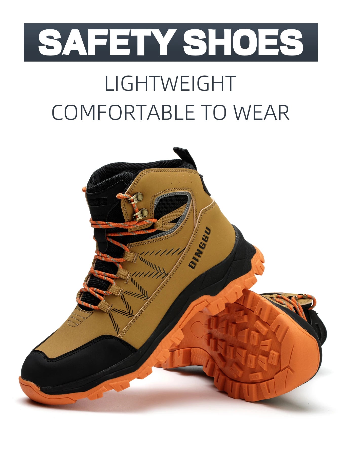 Safety Shoes Men's Steel Toe Oil Resistant Work Boots for Industrial Use Anti-smash Anti-Puncture Work Safety Boots Warehouses