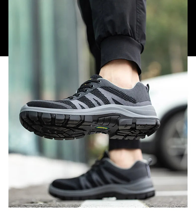 Fashion Safety Shoes Steel Toe Shoes Men  Work Sneakers Safety Tennis   Industrial  Protection For The Feet