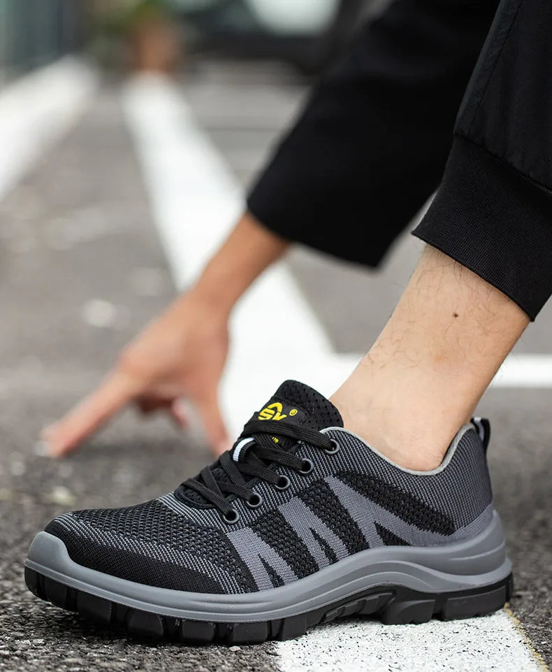 Fashion Safety Shoes Steel Toe Shoes Men  Work Sneakers Safety Tennis   Industrial  Protection For The Feet
