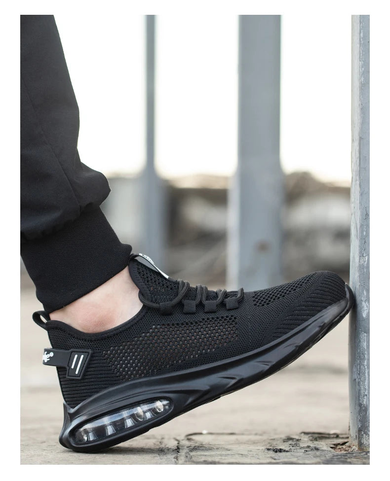 Safety Shoes Men Work Shoes Lightweight Soft Steel Toes  Sneakers Industrial Safety Tennis Steel Toe Cap Original
