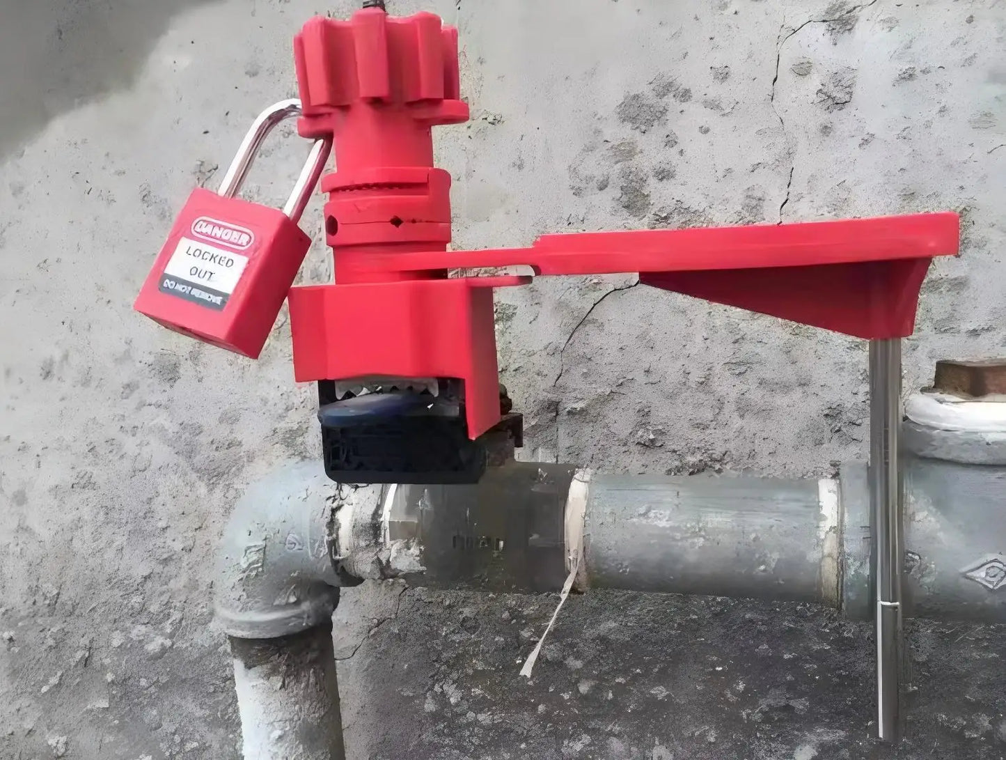 Single Stop-arm All-purpose Ball Valve Lock , gate valve Lock, Safety Cable System Lockouts,Industrial safety locks