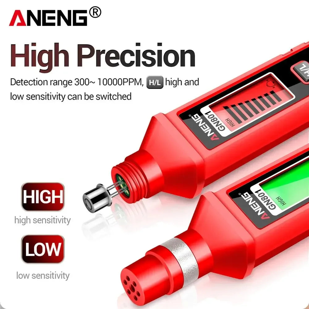 ANENG GN801 Gas-sensitive Semi-conduct Detector 300~10000PPM Gas Leakage Analyzer Combustible Meter Environment Test Sensor Tool