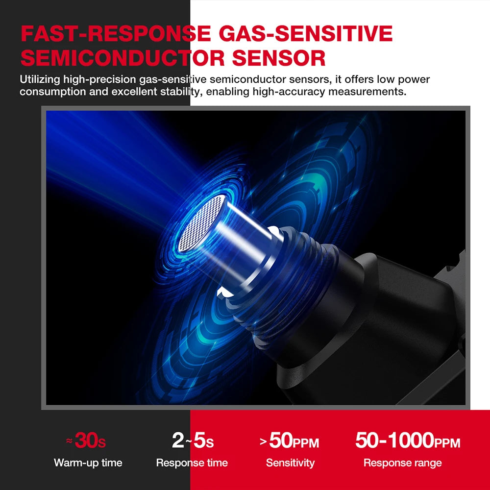 HABOTEST HT609 Gas Leak Detector Combustible Gas Sensor Tester Professional Flammable Natural Methane Gas Leakage Test Meter
