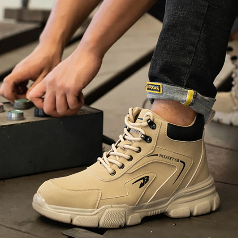 Indestructible Men Work Safety Boots Outdoor High Top Anti-smash Anti-stab Work Shoes Industrial Summer Boots Man Safety Shoes