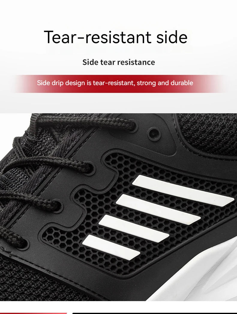 Safety Sneaker for Men Steel Toe Safety Shoes Sports Work Anti-Smashing Industrial Safety Tennis Shoes Outdoor Black Work Boots