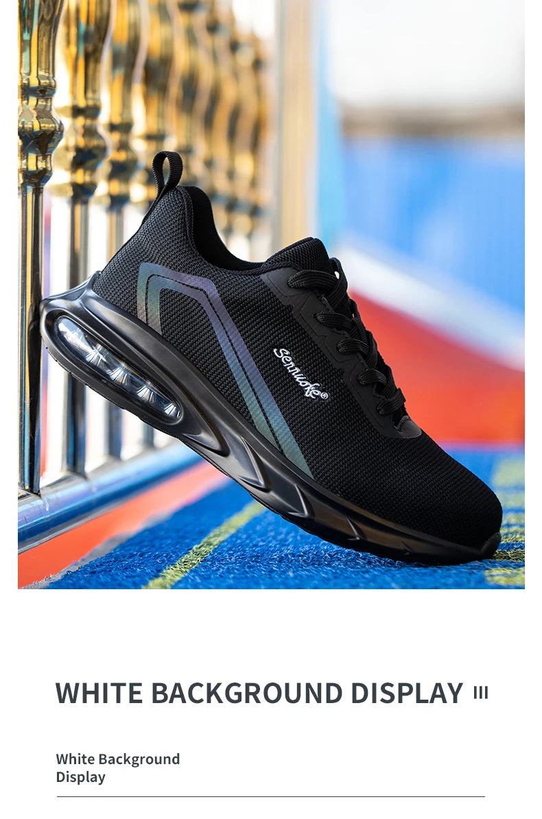 Safety Shoes Men Work Shoes Lightweight Soft Steel Toes  Sneakers Free Shipping Industrial Safety Tennis Steel Toe Cap