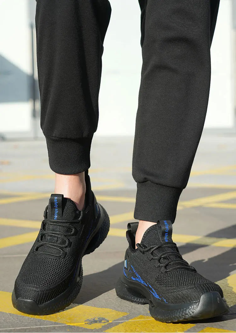 Lightweight Steel Toe Safety Shoes Men Anti-puncture Work Shoes Men Breathable Industrial Shoes Indestructible Work Safety Boots