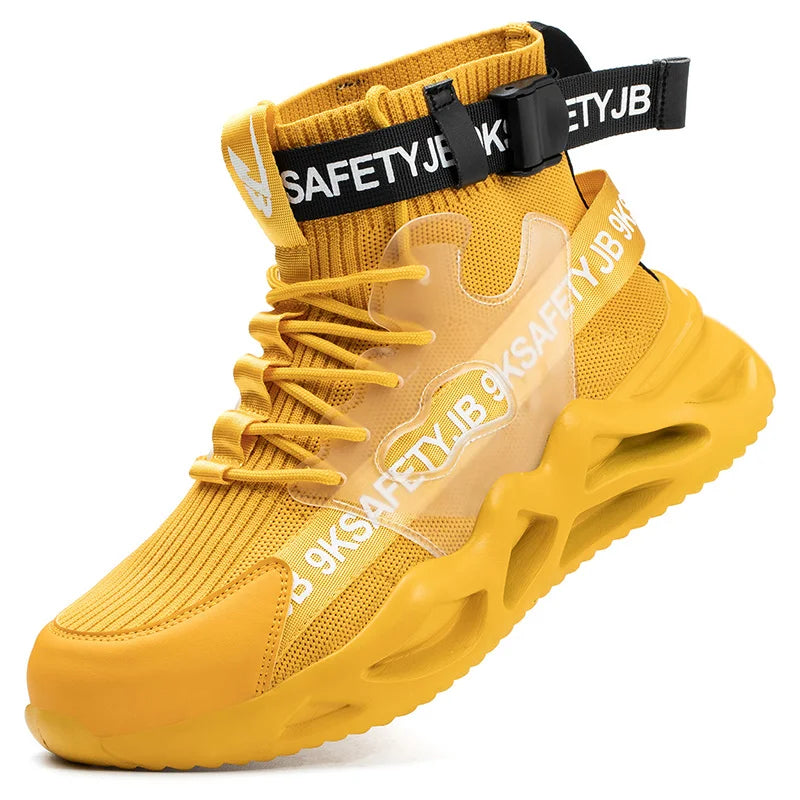 Steel Toe Safety Shoes Men Women Work Safety Boots Lightweight Breathable Comfortable Industrial Construction Sneakers Men Boots