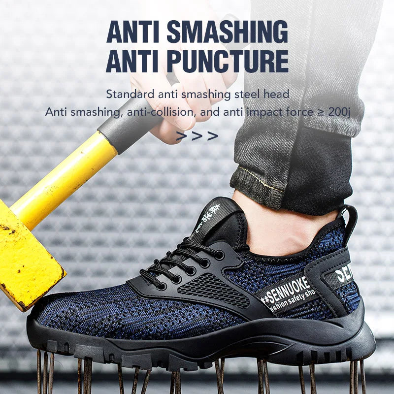 Safety Shoes Men for Work Lightweight Sport Sneakers Steel Toes Free Shipping Industrial Safety Tennis  Original
