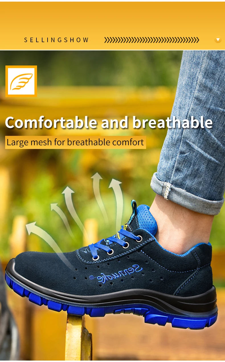 Safety Shoes Sport  Shoes Men for Work Sneakers Lightweight Steel Toes Free Shipping Industrial safety tennis