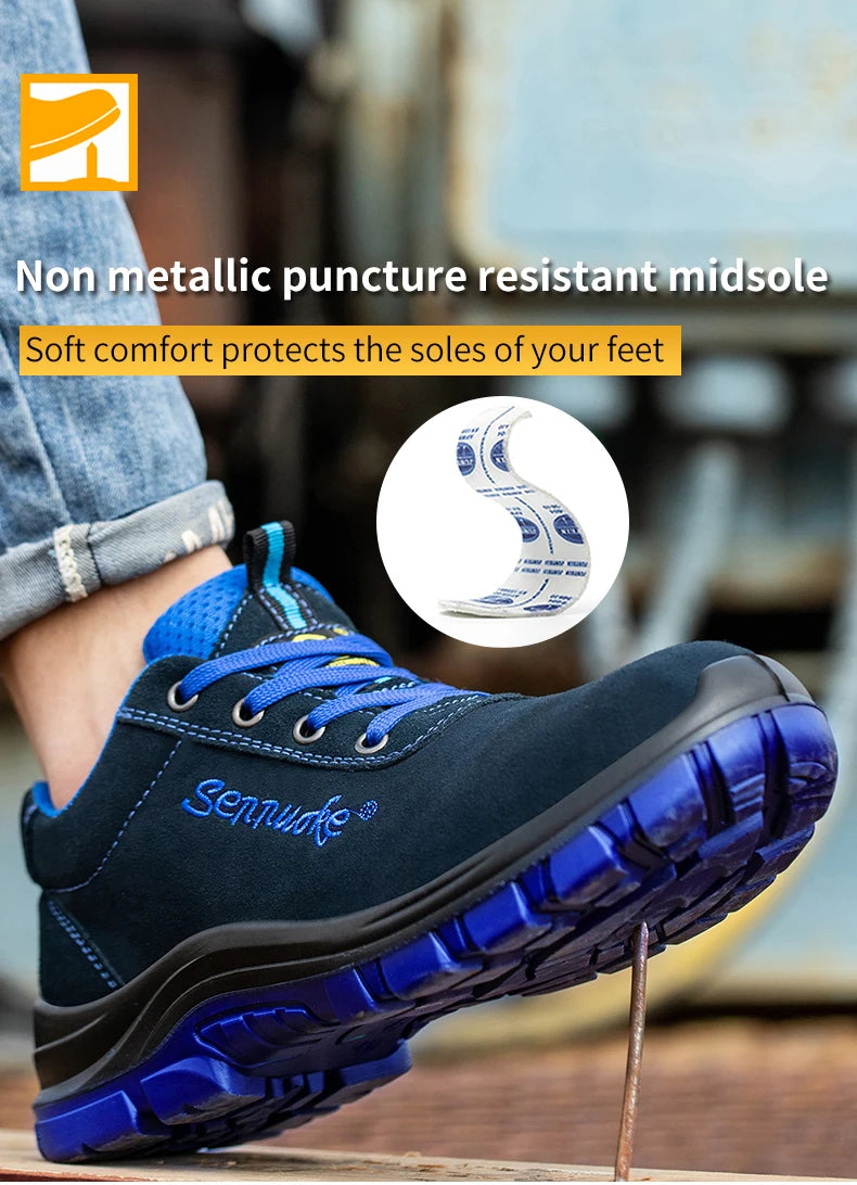 Safety Shoes Sport  Shoes Men for Work Sneakers Lightweight Steel Toes Free Shipping Industrial safety tennis