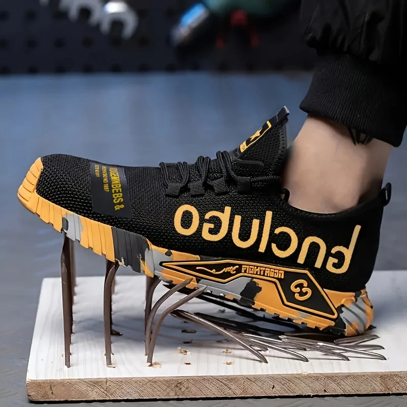 Protective Steel Toe Safety Shoes Men Anti-puncture Work Shoes Men Breathable Industrial Shoes Indestructible Work Safety Boots