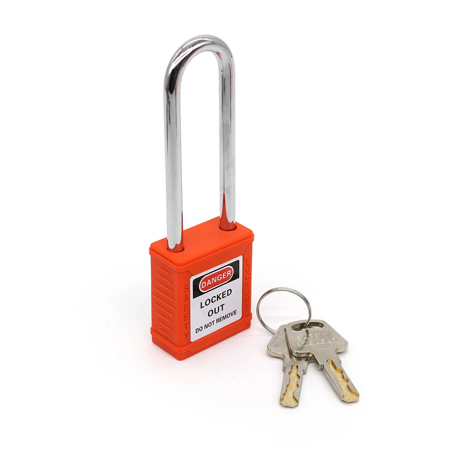25mm/38mm/76mm Orange Color Industria Safety Lockout Padlock Safety Locks Suitable for industrial and electrical applications