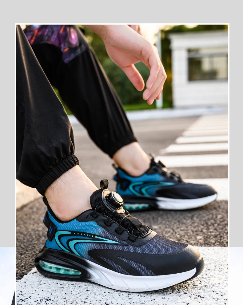 Fashion Men's Work Sneakers Mesh Breathable Safety Shoes Men Steel Toe Work Shoes Industrial Anti-smashing Safety Work Boots Man