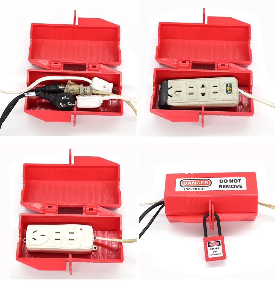 1 pcs safety lockout box for electrical plug lockout industrial household plug locks loto lock device safety tools