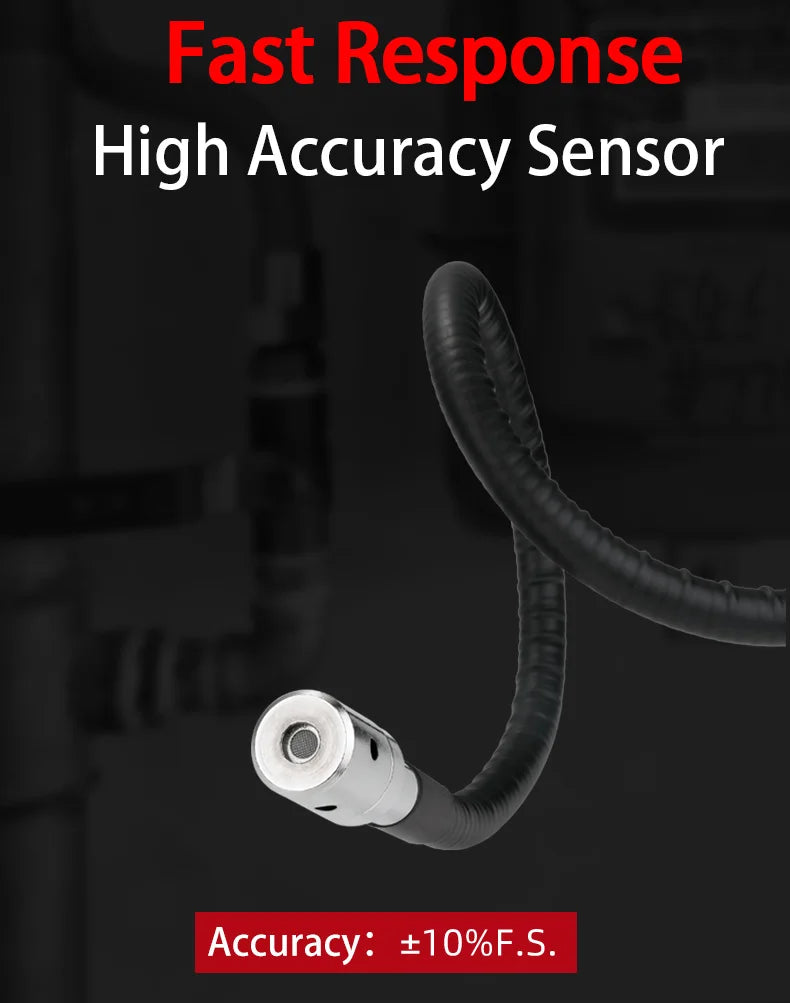 HT601 Natural Gas Leak Location Determine Meter  Sound Alarm Combustible Gas Detector Gas Analyzer  Methane Alcohol Gas Detector
