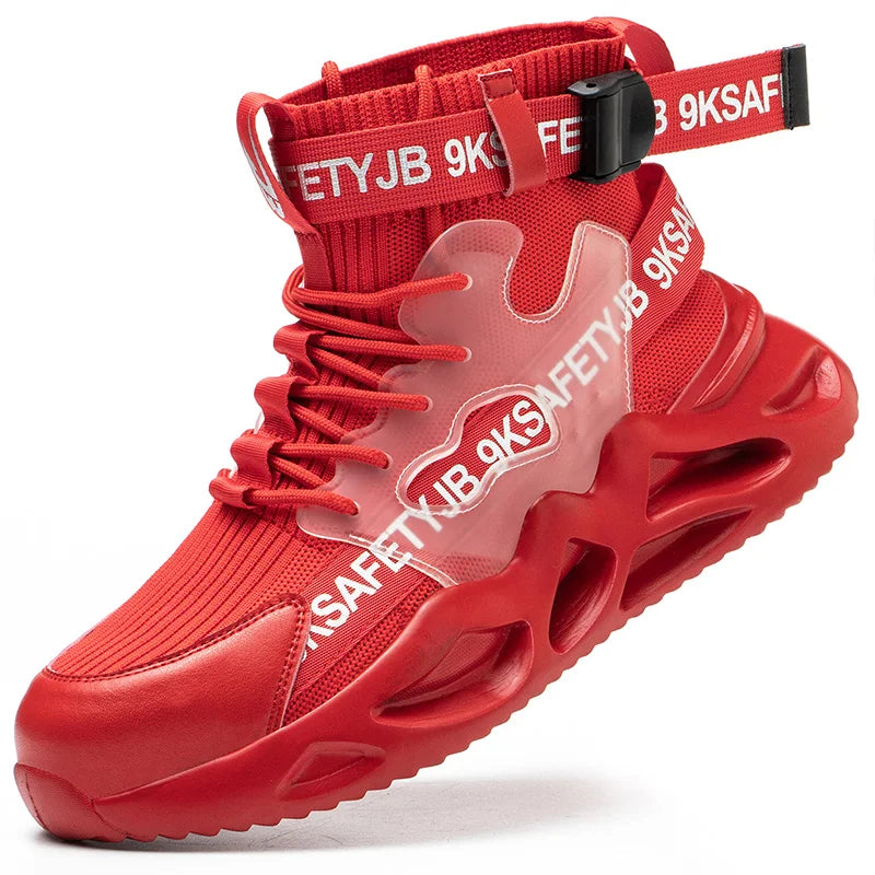 Steel Toe Safety Shoes Men Women Work Safety Boots Lightweight Breathable Comfortable Industrial Construction Sneakers Men Boots