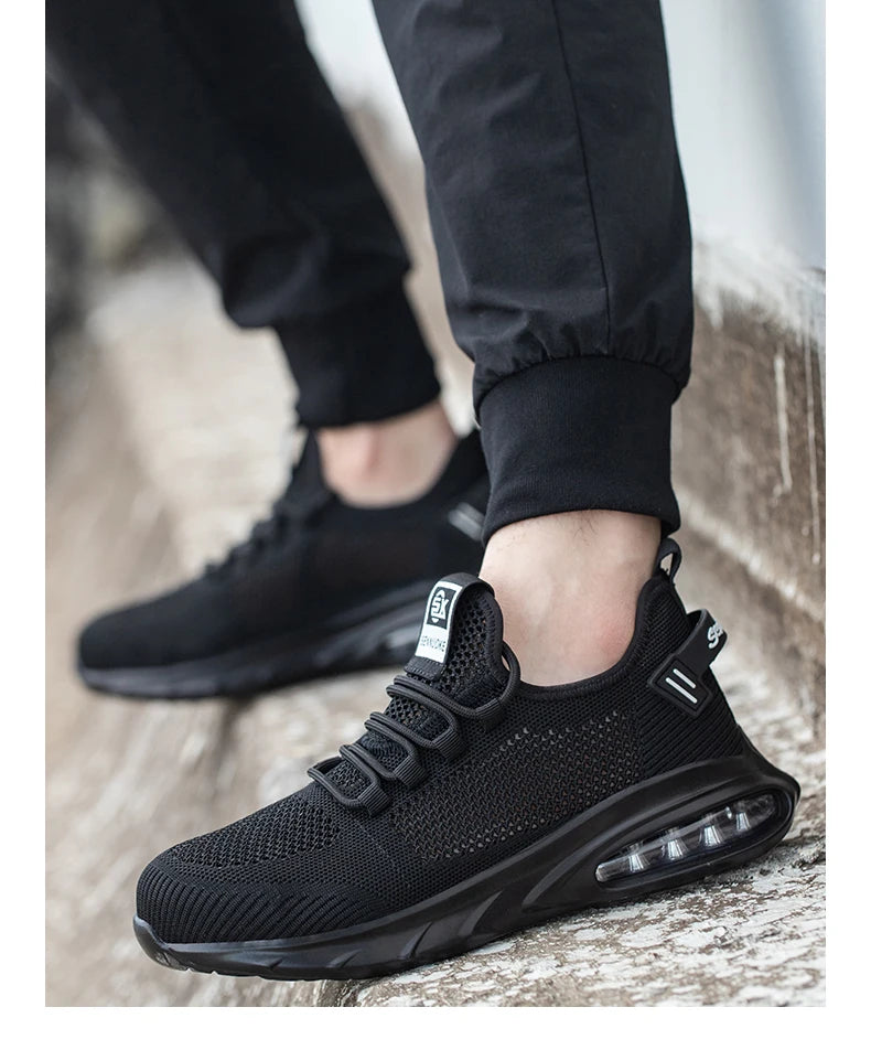Safety Shoes Men Work Shoes Lightweight Soft Steel Toes  Sneakers Industrial Safety Tennis Steel Toe Cap Original