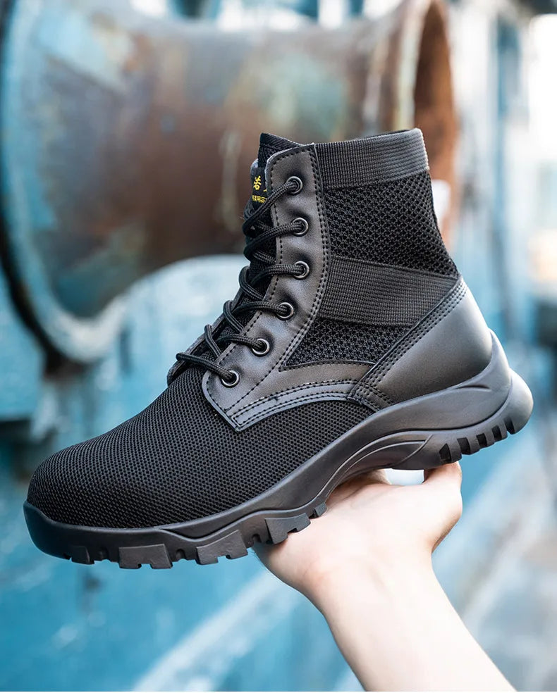 Safety Shoes Safety Boots Man SteelToe Cap for Work Lightweight Safety Tennis Industrial Security-Protection