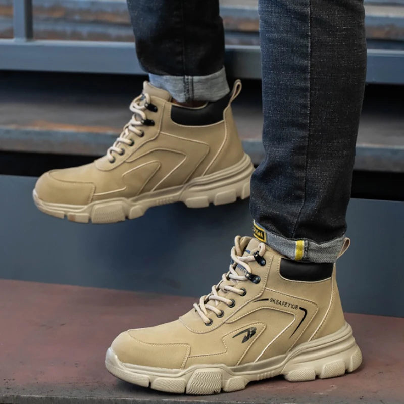 Indestructible Men Work Safety Boots Outdoor High Top Anti-smash Anti-stab Work Shoes Industrial Summer Boots Man Safety Shoes