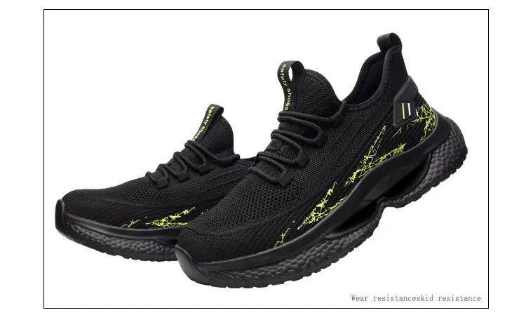 Lightweight Steel Toe Safety Shoes Men Anti-puncture Work Shoes Men Breathable Industrial Shoes Indestructible Work Safety Boots